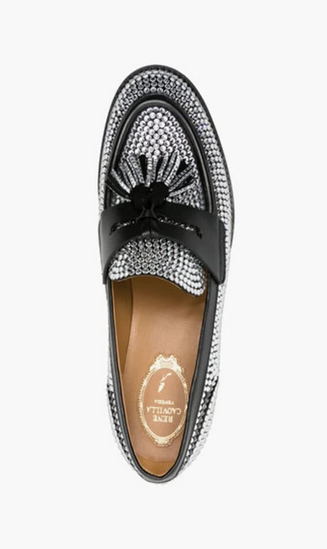 MORGANA - BLACK SATIN-LAMBCRYSTAL STRASS