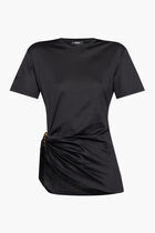 T SHIRT VERSACE LOGO SILK YD COTTON MIX JERSEY