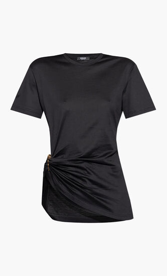 T SHIRT VERSACE LOGO SILK YD COTTON MIX JERSEY