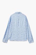 Horse Print Long Sleeve Fluid Shirt