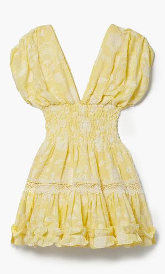 Embroidered Cotton Voile Mini Dress