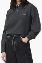 Oversized Polo Style Flannel Shirt