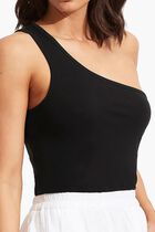 One Shoulder Jersey Tank Top