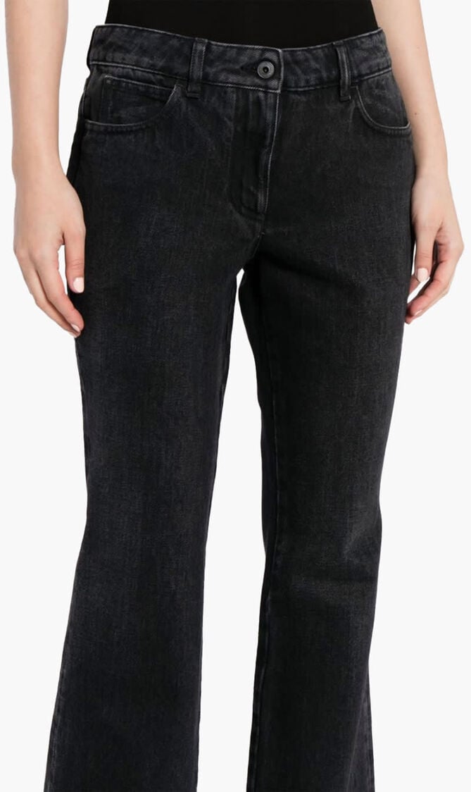 SLIM FLARED 5PKT PANTS VINTAGE BLACK NO SLIM FLARED 5PKT PANTS VINTAGE BLACK NO