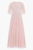 Scatter Dot Short Cape Ankle Gown