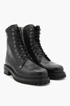 COMBAT LACE UP BOOT BLACK BLACK