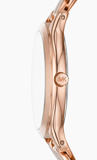Slim Runway Rose Gold-Tone Curb-Link Watch