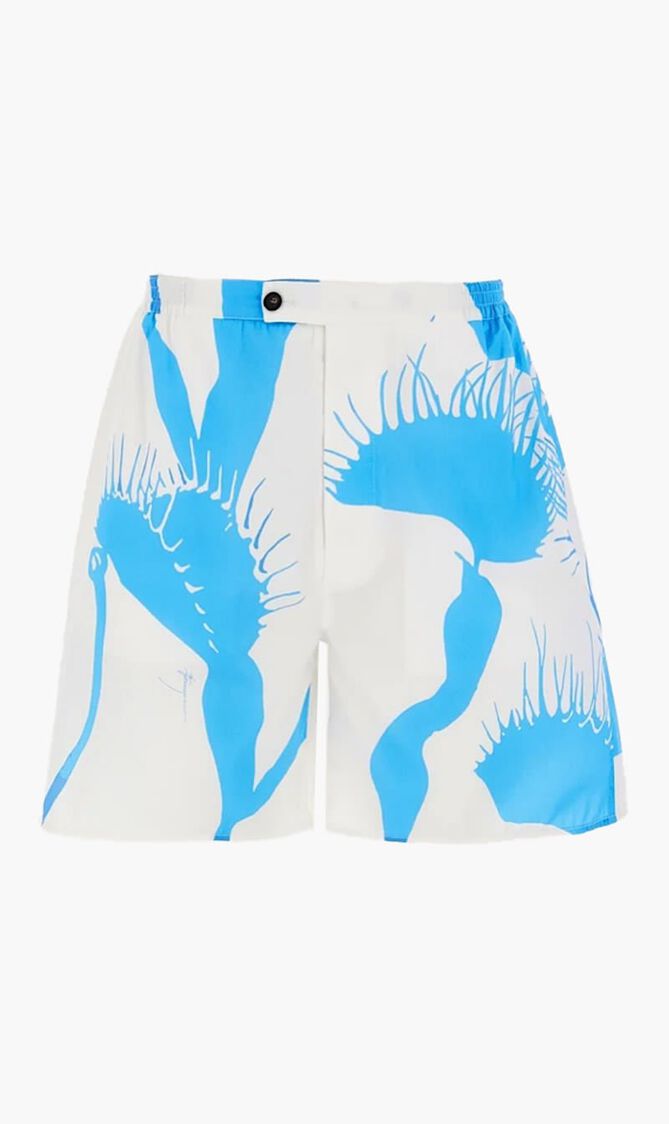 VENUS PRINT POPLIN BERMUDA TROUSERS