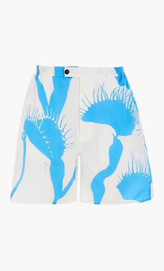 VENUS PRINT POPLIN BERMUDA TROUSERS