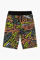 Black Multi Logo Active Shorts