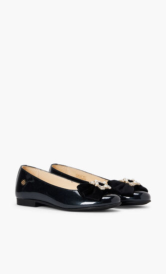 SILVER BOW BALLET PUMP
