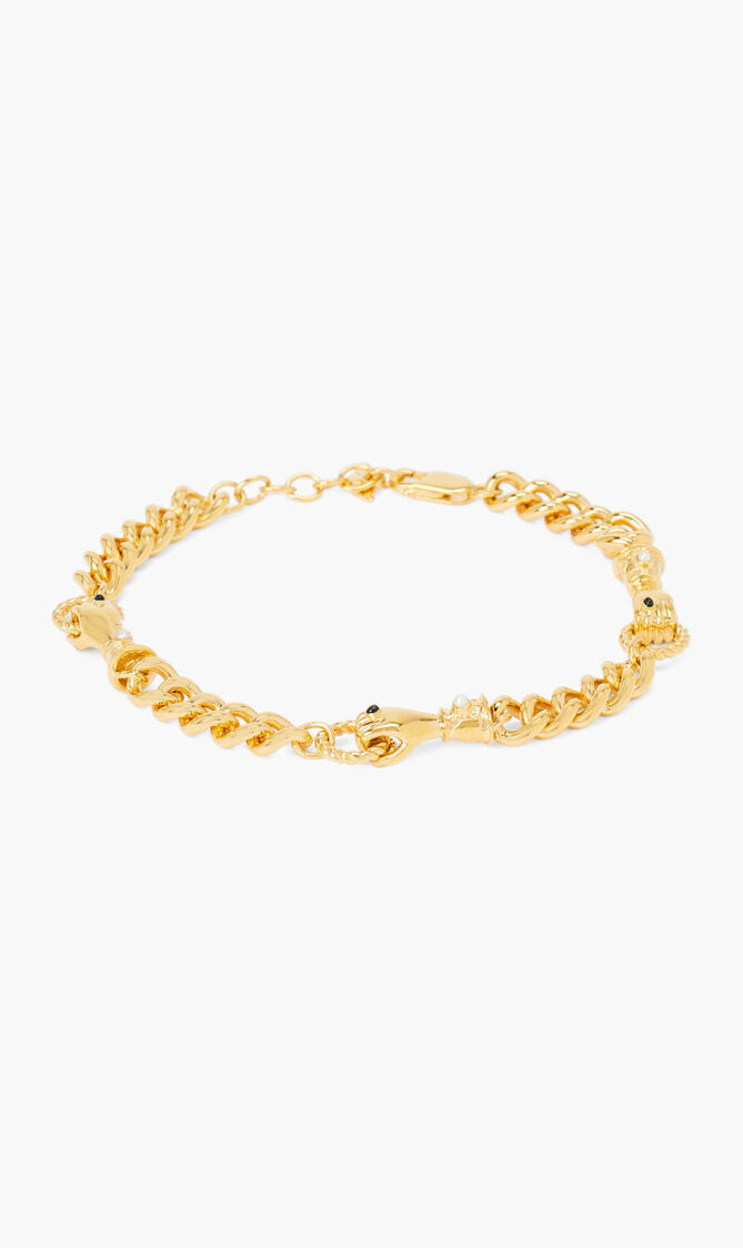 HARRIS REED BLACK ONYX AND WHITE PEARL BRACELET