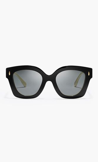 BLACK/IVORY FRAME WITH DARK GREY LENS 49