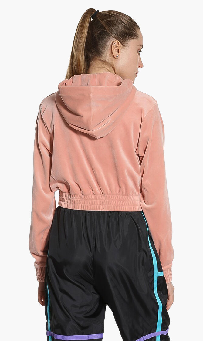 Aaral Velour Crop Hoodie