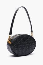 Maheki Oval Leather Shoulder Strap Purse