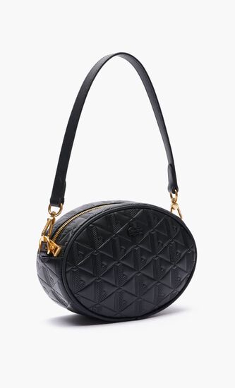 Maheki Oval Leather Shoulder Strap Purse