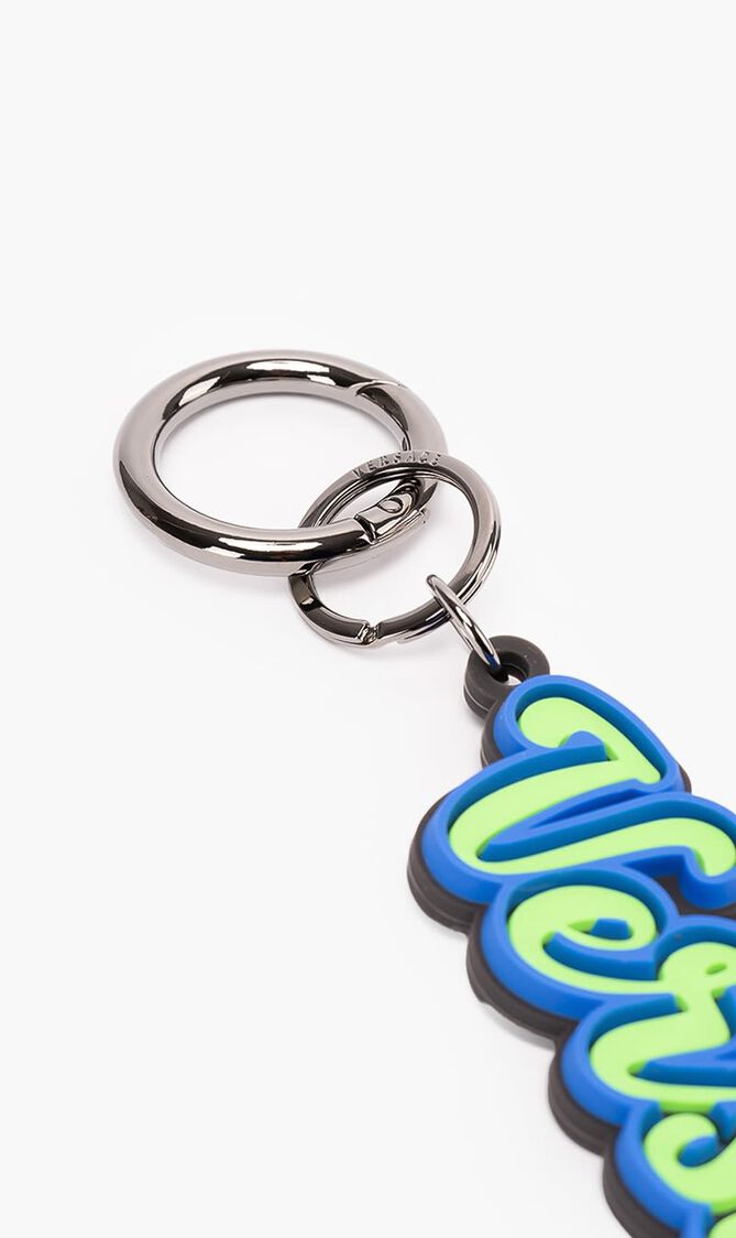 KEYRING OUTLINE VERSACE LOGO SILICONE