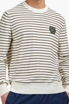 Classic Fit Striped Cotton Crew Neck Sweatshirt