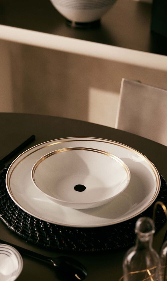 Aboro Soup Plate Round Black 19cm