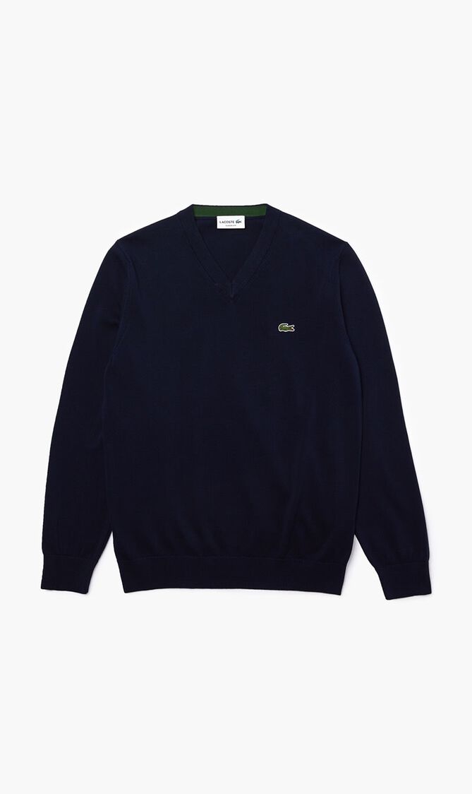 V Neck Organic Cotton Sweater