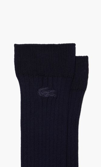 Ribbed Cotton Blend Socks