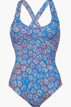 Carapaces Multicolored Cross Back Straps One Piece Swimsuit