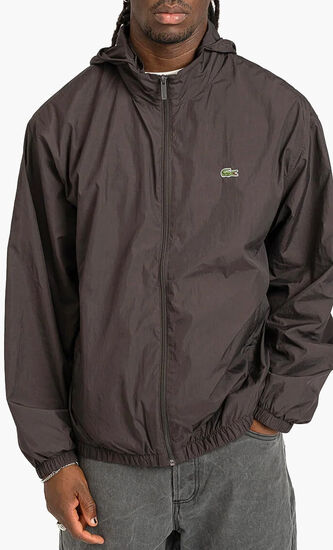 Water Repellent Hooded Track Jacket