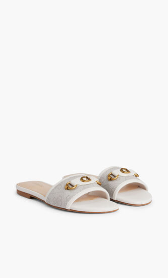 4G LOGO FLAT SANDALS