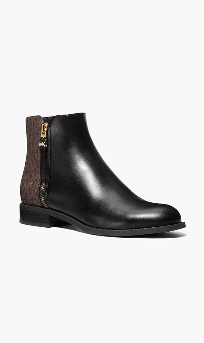 Britt Signature Logo Trim Ankle Boots