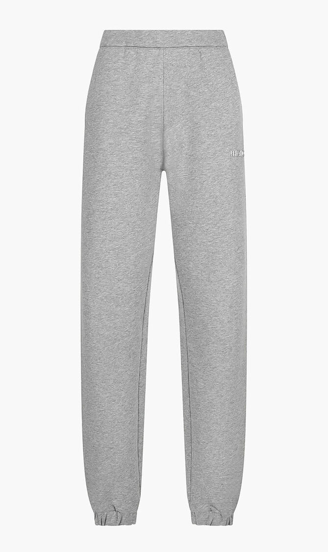 PENNY' LONG PANTS MELANGE GAUZED FLEECE LIGHT GREY MELANGE