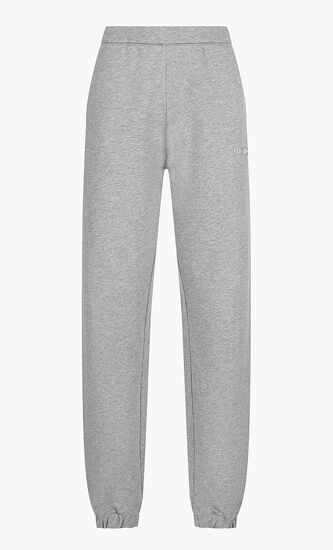 PENNY' LONG PANTS MELANGE GAUZED FLEECE LIGHT GREY MELANGE
