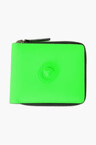 ZIPPED WALLET FLURO RUBBERIZED LTHR