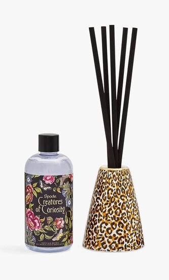 CREATURES OF CURIOUSITY 200ML  LEOPARD PRINT CERAMIC REED DIFFUSER AND REEDS