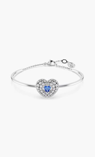 Heart Rhodium Plated Bracelet