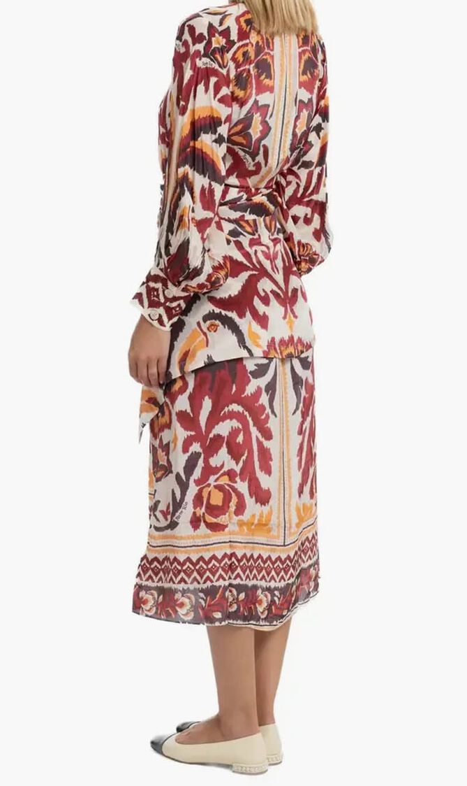 Toucans Scarf Cream Maxi Dress Toucans Scarf Cream Maxi Dress