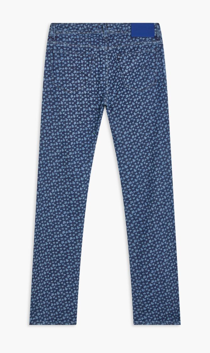 Cotton Jeans Five Pockets Denim Micro Turtles Corrosion