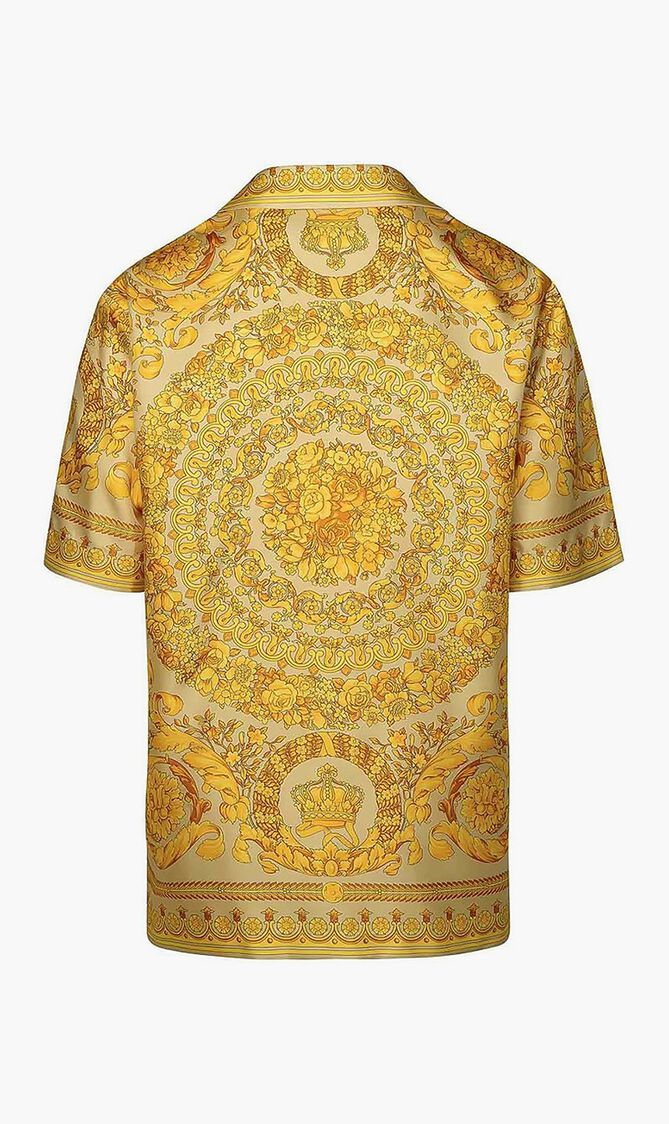 Informal Shirt Silk Twill Fabric Barocco Print