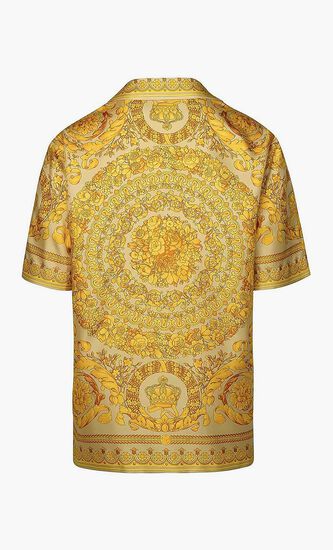 Informal Shirt Silk Twill Fabric Barocco Print
