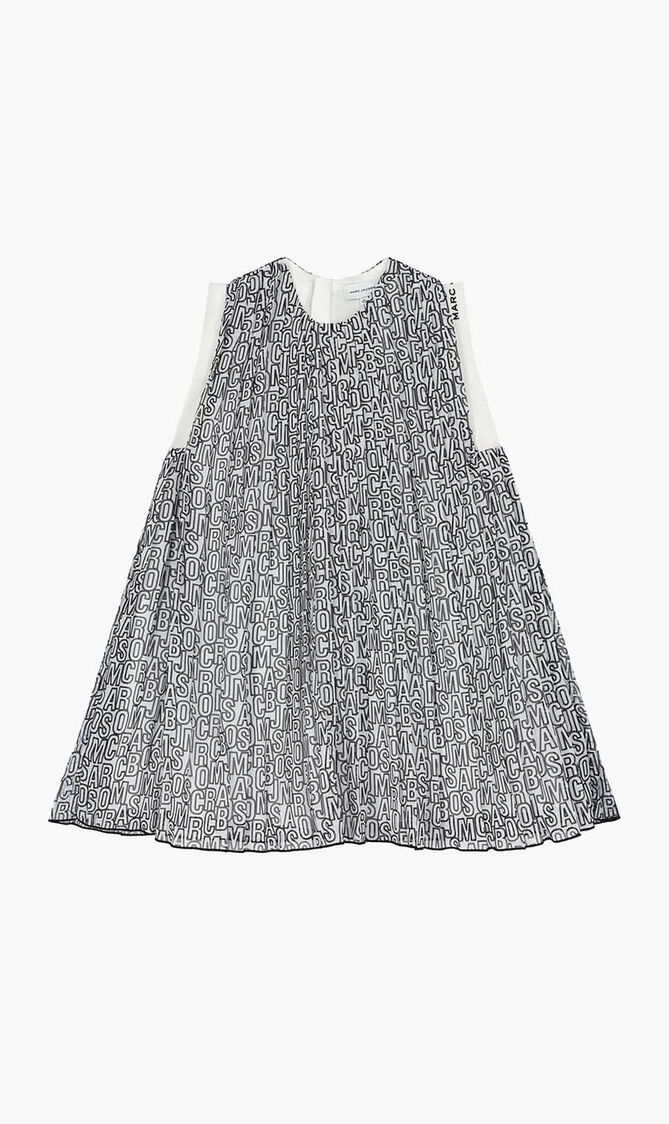 Logo Pleated Dress