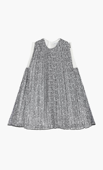 Logo Pleated Dress