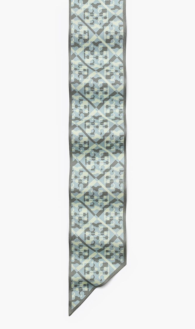 PRISMATIC T MONOGRAM SILK RIBBON TIE
