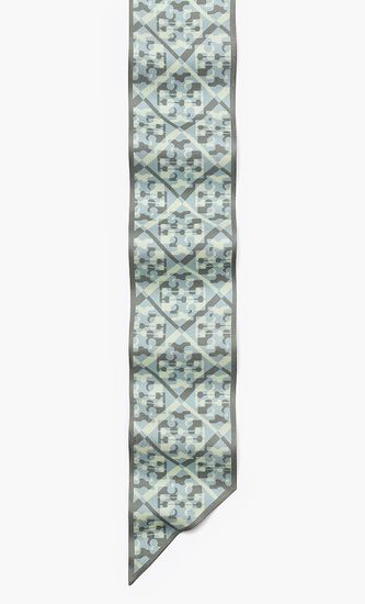 PRISMATIC T MONOGRAM SILK RIBBON TIE