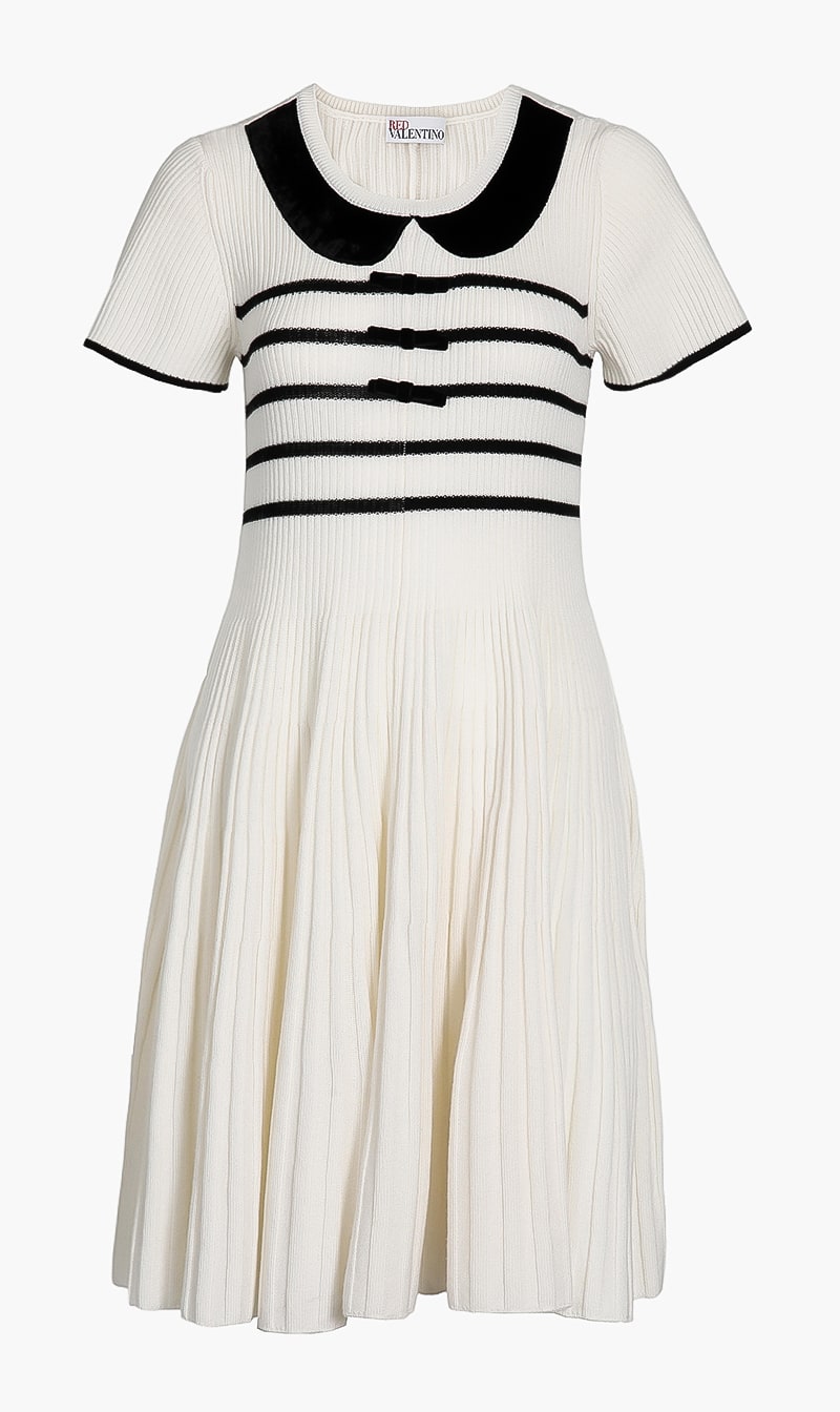 

Red Valentino Wool Knit Bow Dress