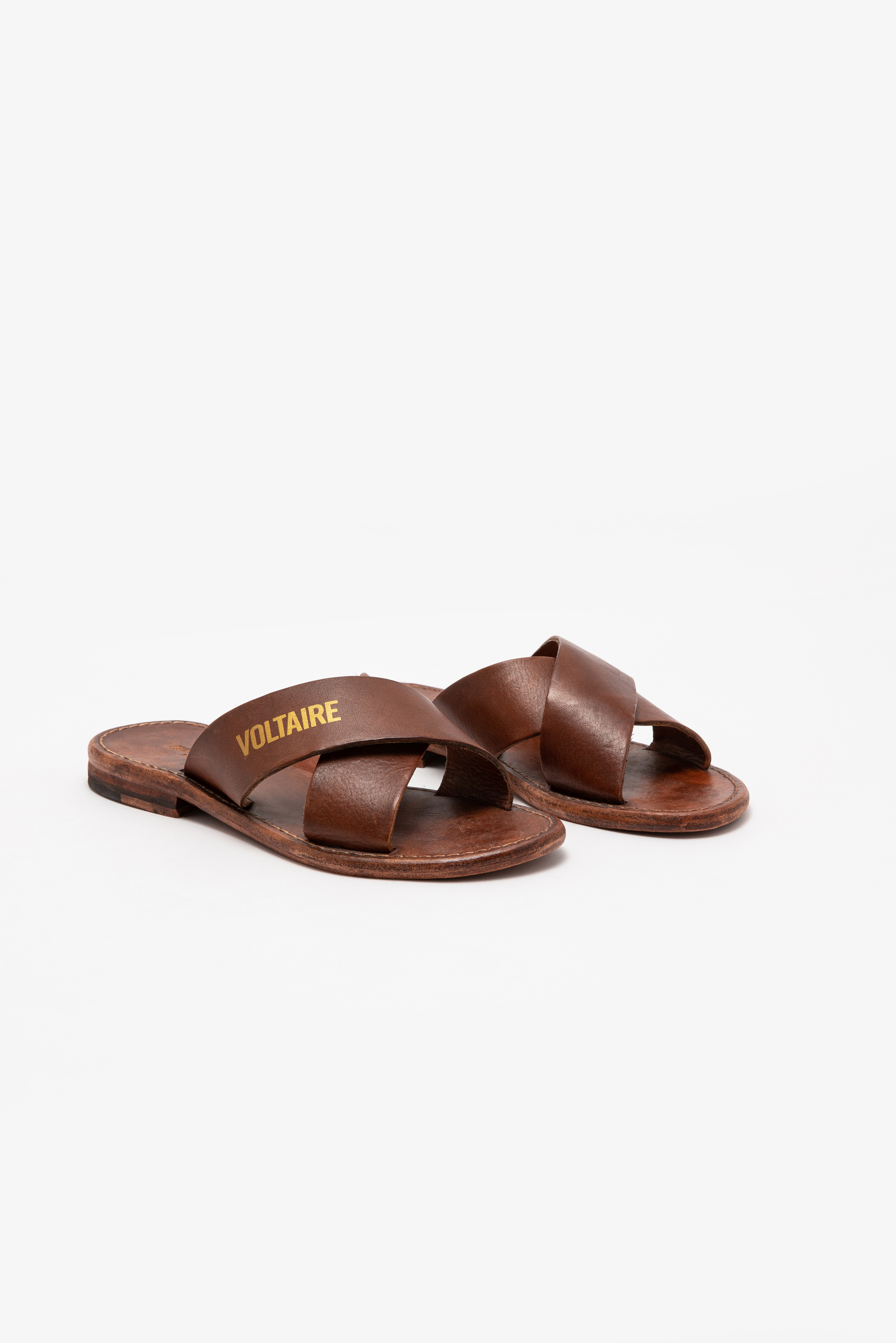 

Zadig & Voltaire Uncross Leather Slides