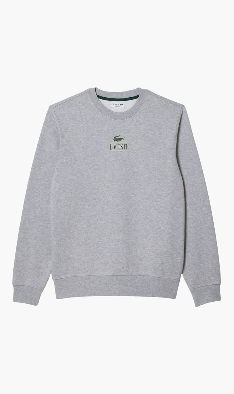 

Lacoste Grey Signature Print Jogger Sweatshirt for Men | The Deal Outlet