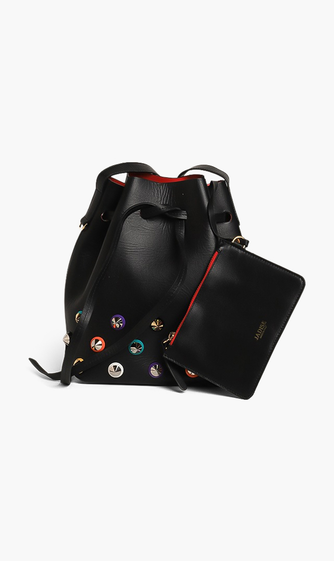 

JADISE Pyramid Studs Large Bucket Bag