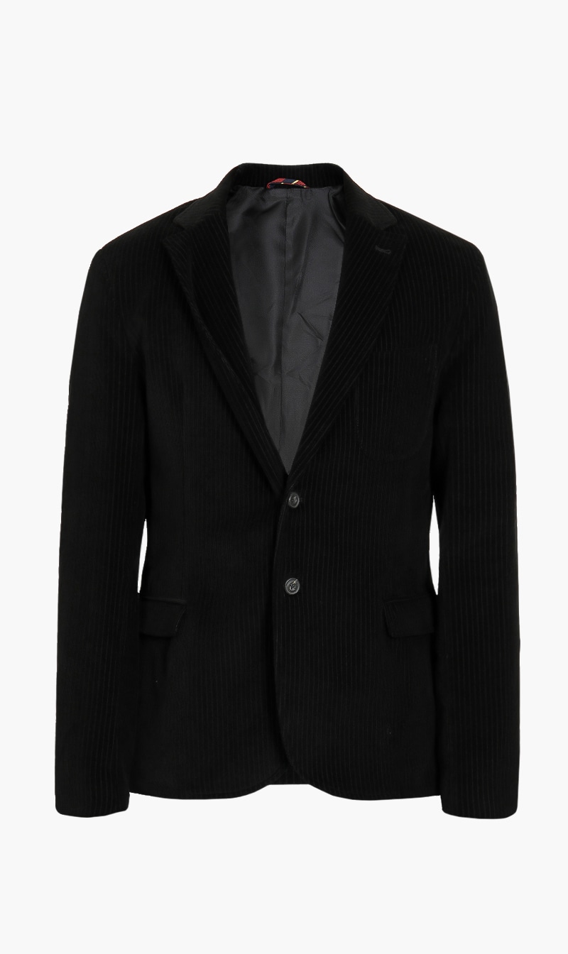 

Slim Fit Corduroy Jacket, Black