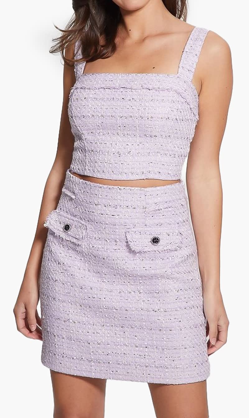 

Guess Purple Sl Sofia Tweed Corset for Women | The Deal Outlet