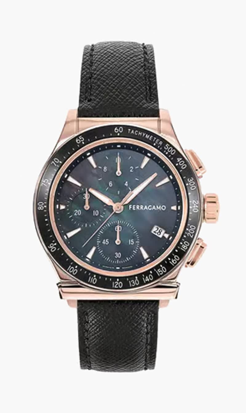 Ferragamo Black Analog Watch for Women
