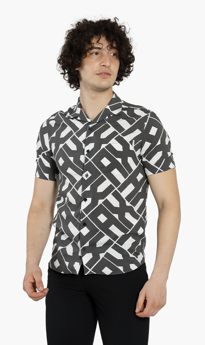 Emporio Armani Regular Fit Printed Shirt